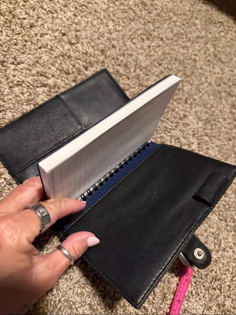 Kenneth Cole New York leather planner cover w/notebook - EUC!
